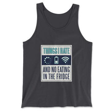 Things I Hate Men/Unisex Tank in Dark Grey color